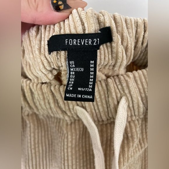 Womens brand new Forever 21 high waisted corduroy khakis pants - Picture 5 of 13